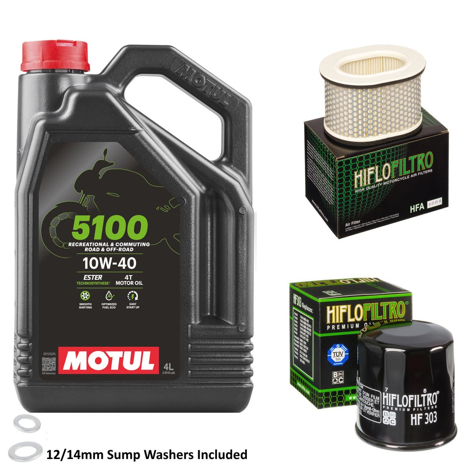 Motul 5100 10w40 4L Oil & HF303 & HFA4604 Oil Filter Kit