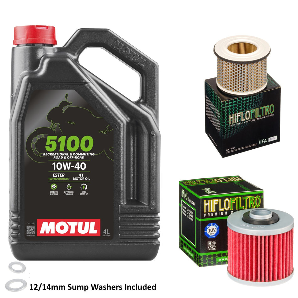 Motul 5100 10w40 4L Oil & HF145 & HFA4905 Oil Filter Kit