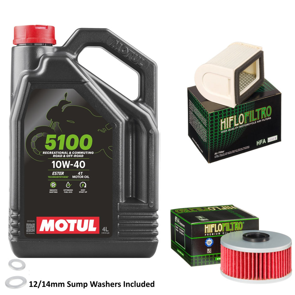 Motul 5100 10w40 4L Oil & HF144 & HFA4601 Oil Filter Kit