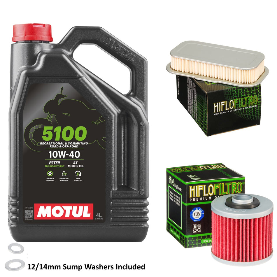 Motul 5100 10w40 4L Oil & HF145 & HFA4503 Oil Filter Kit