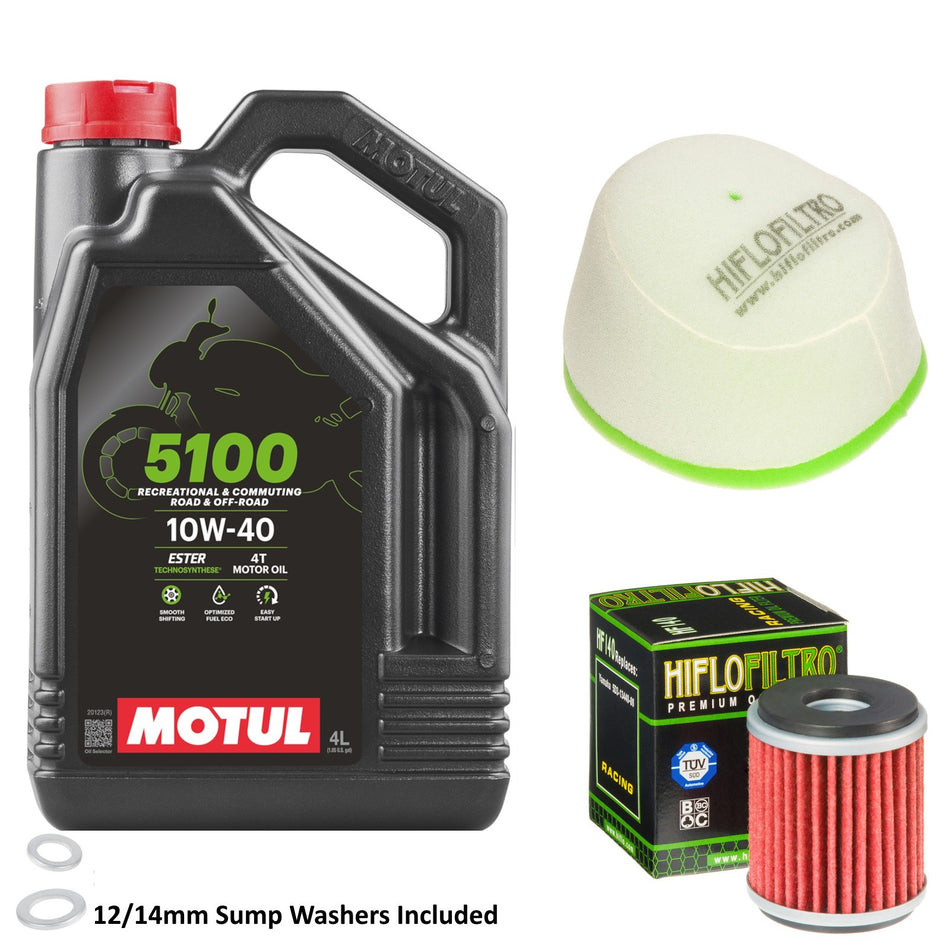 Motul 5100 10w40 4L Oil & HF140 & HFF4012 Oil Filter Kit