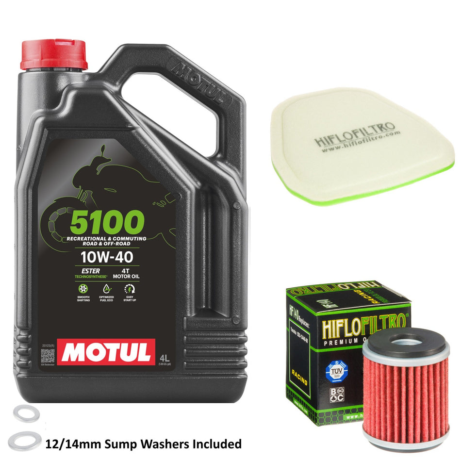 Motul 5100 10w40 4L Oil & HF140 & HFF4020 Oil Filter Kit