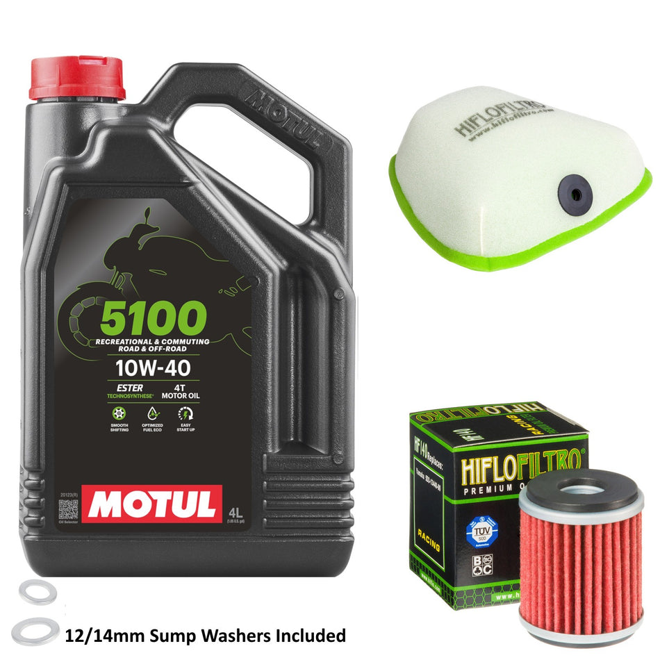 Motul 5100 10w40 4L Oil & HF140 & HFF4031 Oil Filter Kit