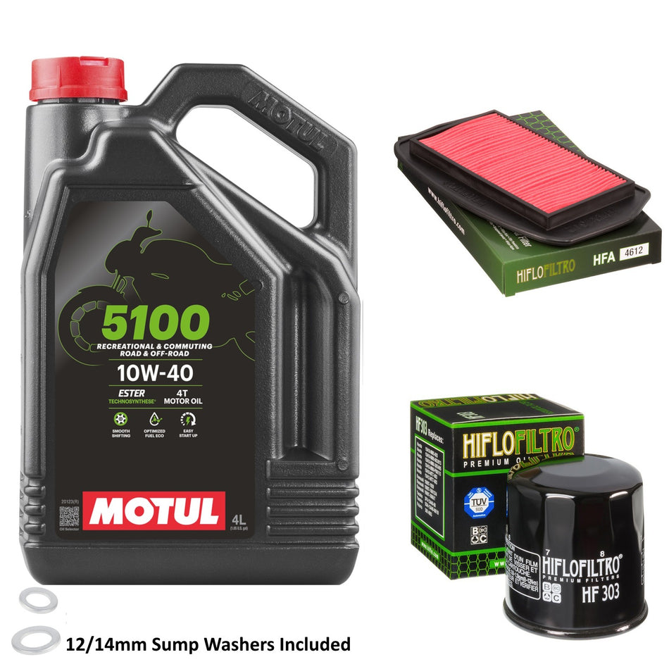 Motul 5100 10w40 4L Oil & HF303 & HFA4612 Oil Filter Kit