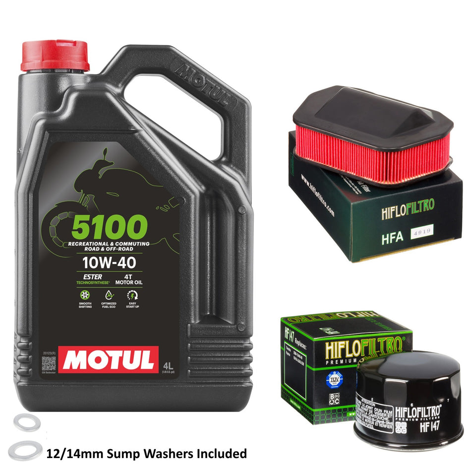 Motul 5100 10w40 4L Oil & HF147 & HFA4919 Oil Filter Kit