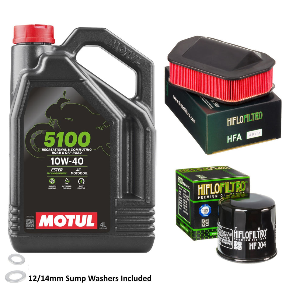 Motul 5100 10w40 4L Oil & HF204 & HFA4919 Oil Filter Kit