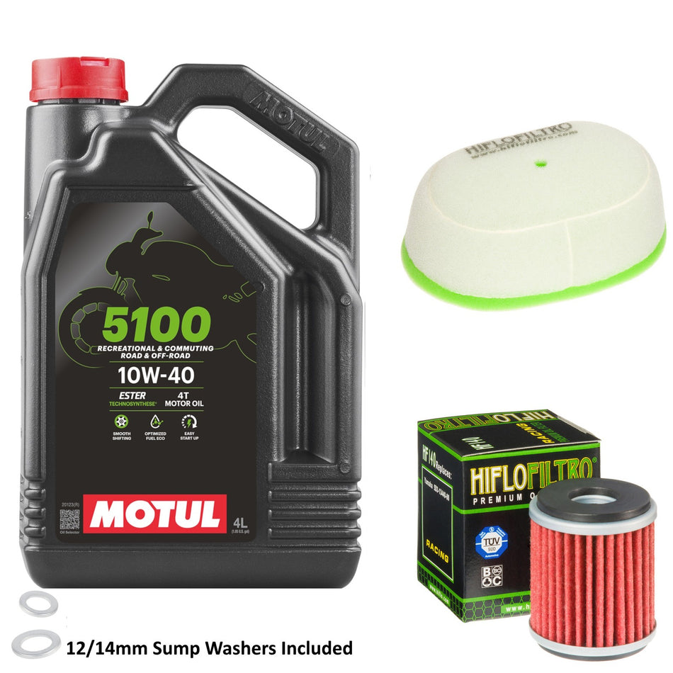 Motul 5100 10w40 4L Oil & HF140 & HFF4018 Oil Filter Kit