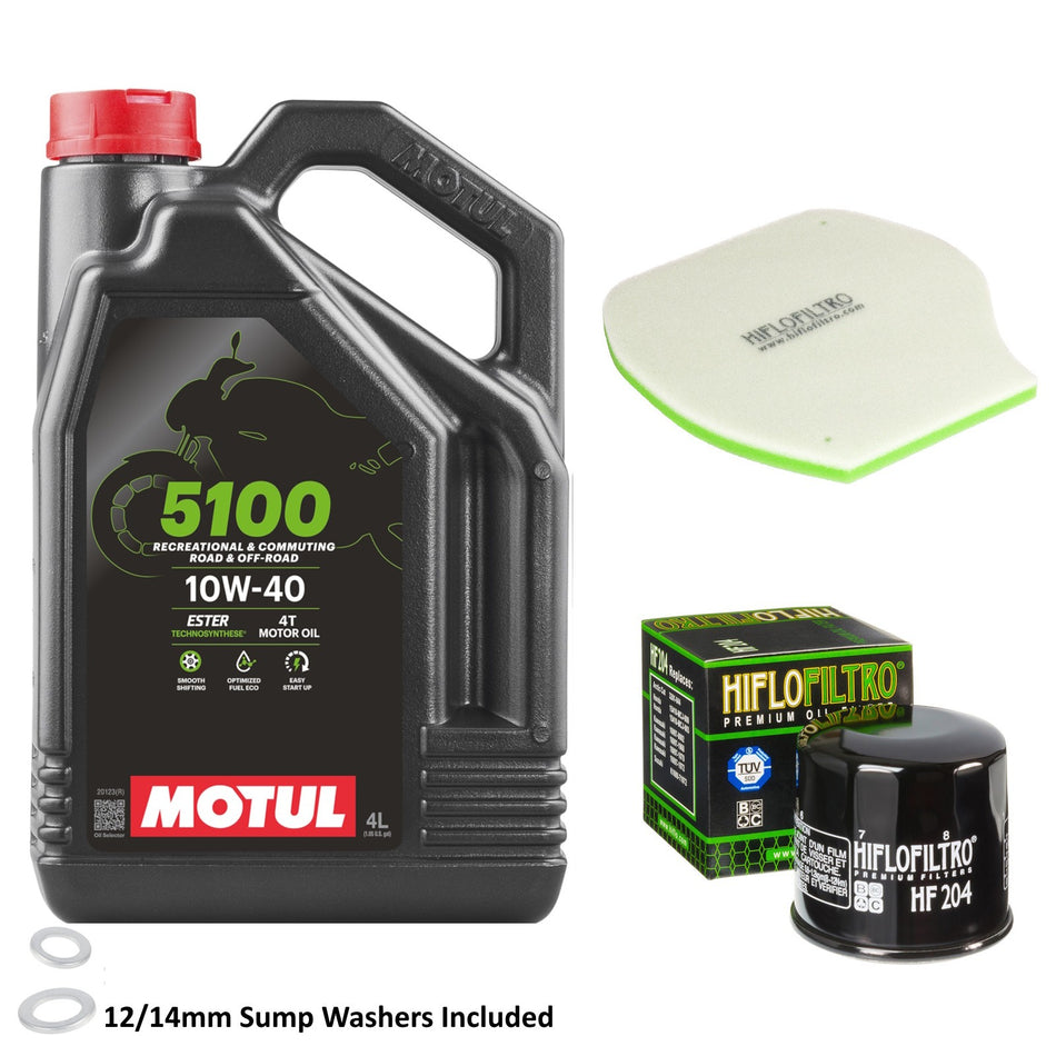 Motul 5100 10w40 4L Oil & HF204 & HFF4026 Oil Filter Kit