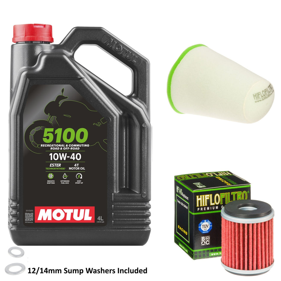Motul 5100 10w40 4L Oil & HF140 & HFF4022 Oil Filter Kit