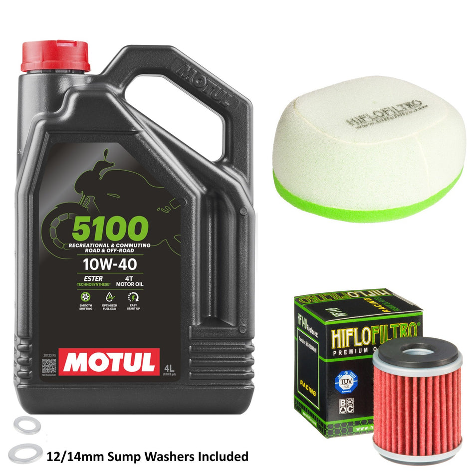Motul 5100 10w40 4L Oil & HF140 & HFF4027 Oil Filter Kit
