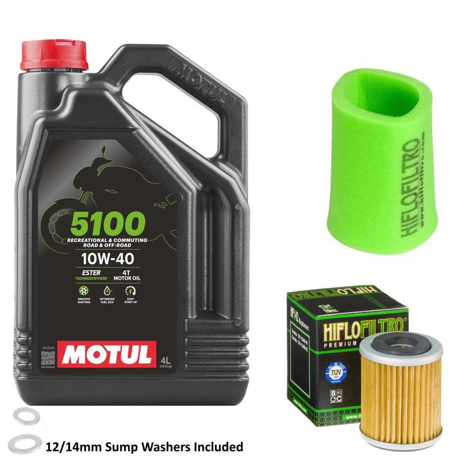 Motul 5100 10w40 4L Oil & HF142 & HFF4029 Oil Filter Kit