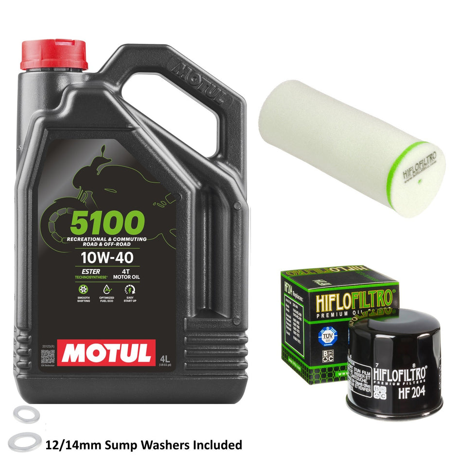 Motul 5100 10w40 4L Oil & HF204 & HFF4024 Oil Filter Kit