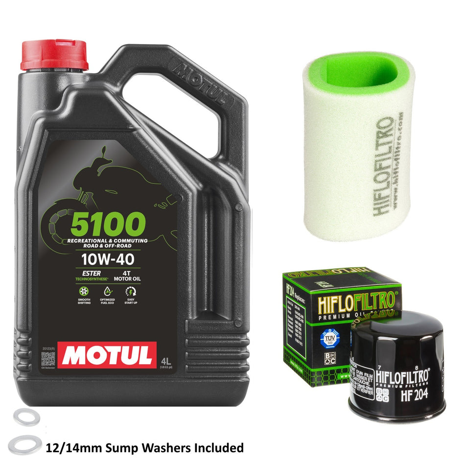 Motul 5100 10w40 4L Oil & HF204 & HFF4028 Oil Filter Kit