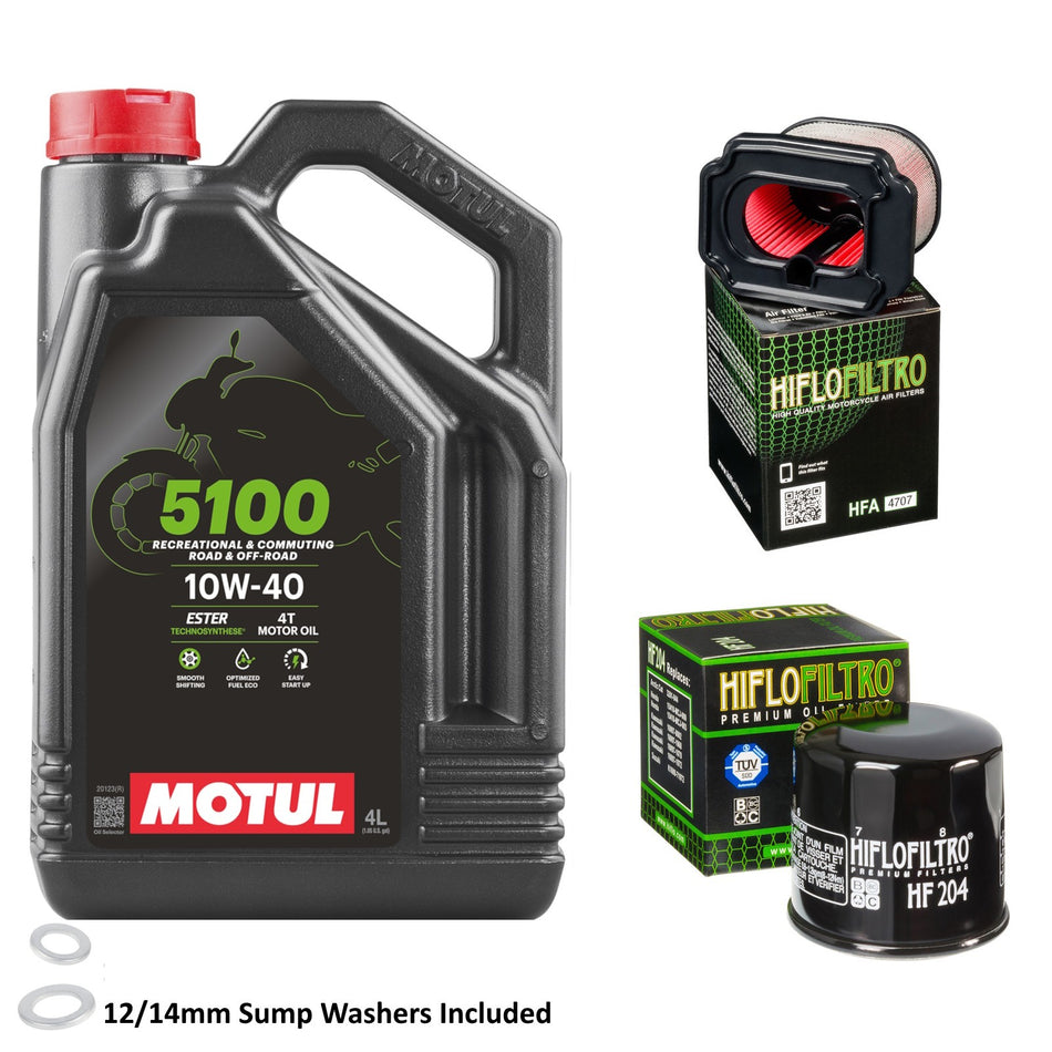 Motul 5100 10w40 4L Oil & HF204 & HFA4707 Oil Filter Kit