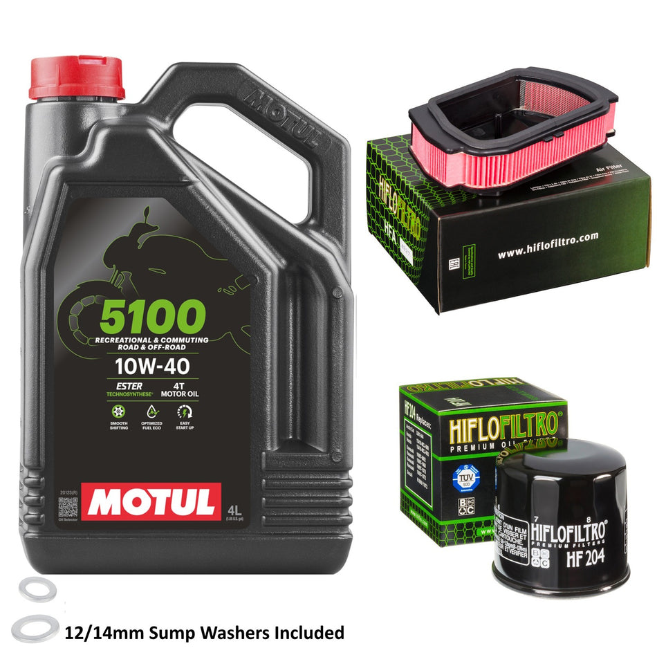 Motul 5100 10w40 4L Oil & HF204 & HFA4927 Oil Filter Kit