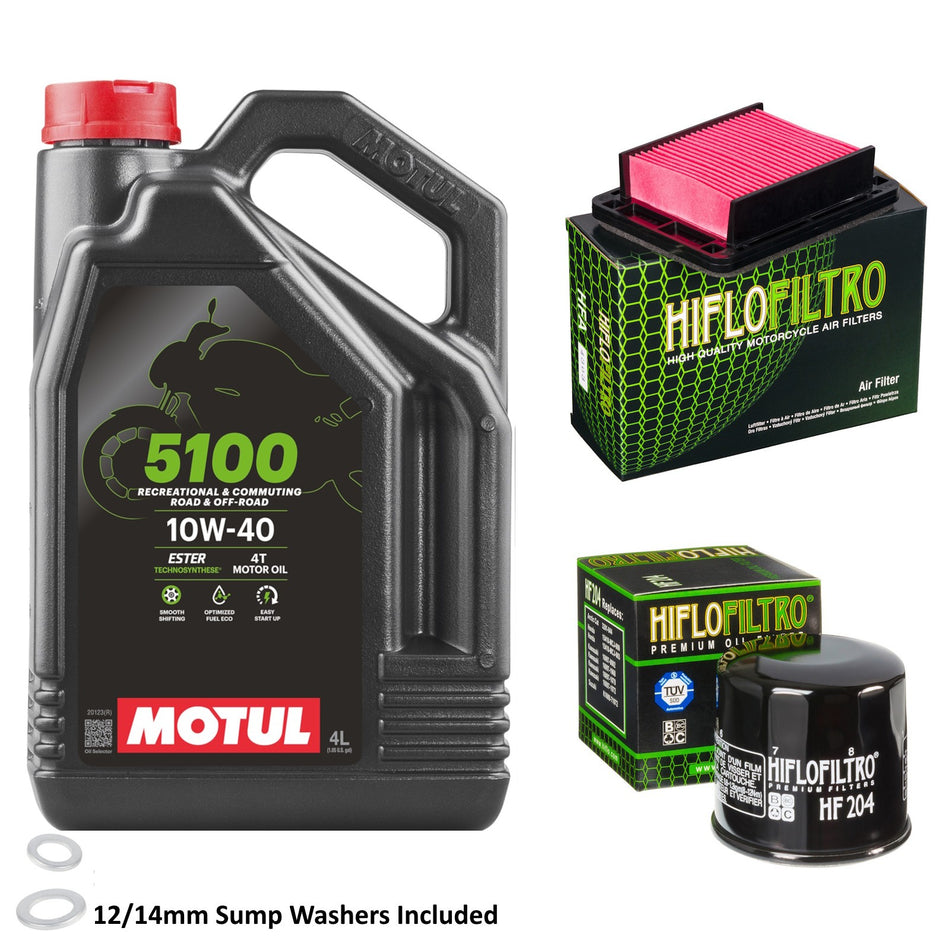 Motul 5100 10w40 4L Oil & HF204 & HFA4303 Oil Filter Kit