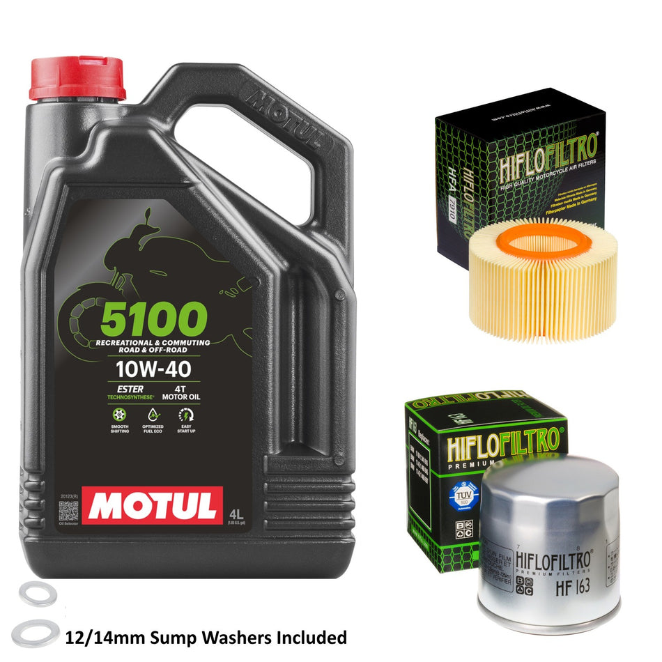 Motul 5100 10w40 4L Oil & HF163 & HFA7910 Oil Filter Kit