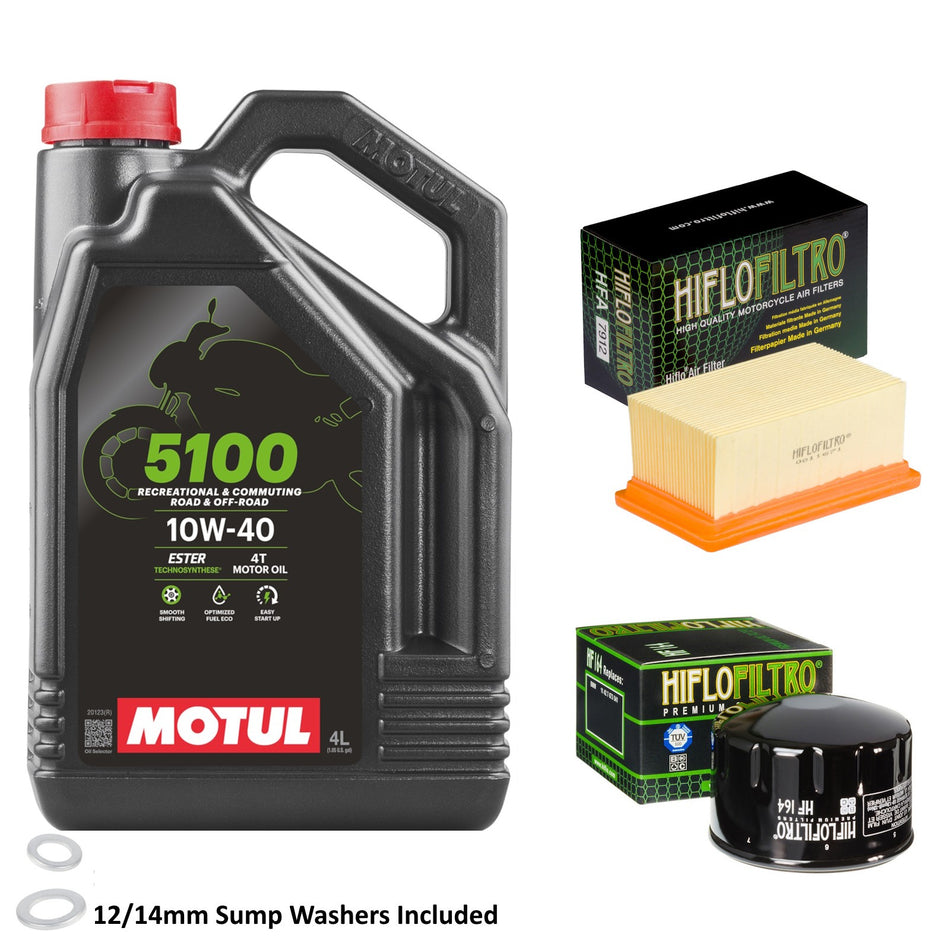 Motul 5100 10w40 4L Oil & HF164 & HFA7912 Oil Filter Kit