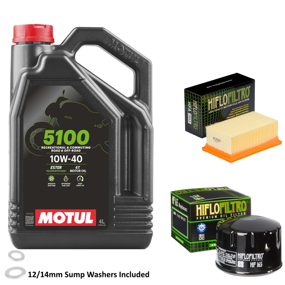 Motul 5100 10w40 4L Oil & HF165 & HFA7913 Oil Filter Kit
