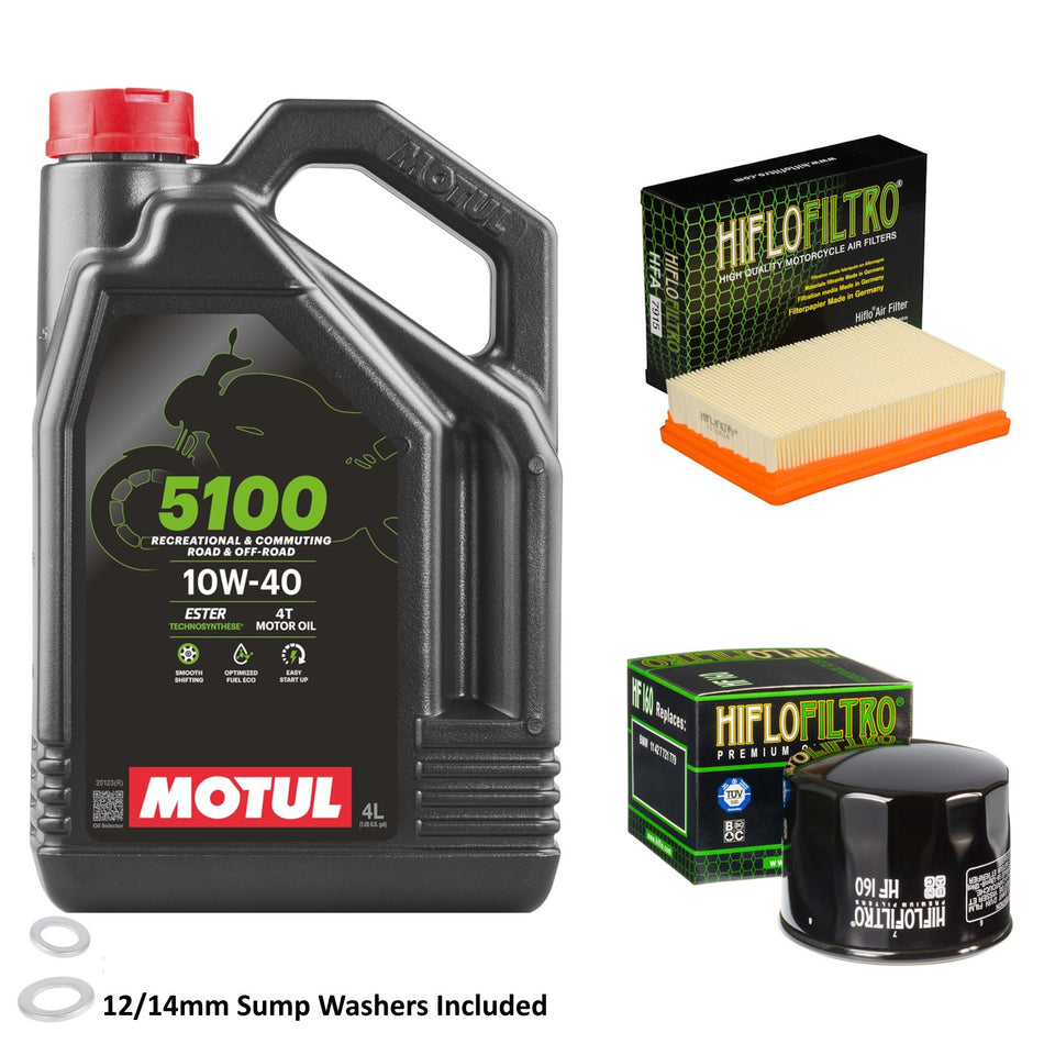 Motul 5100 10w40 4L Oil & HF160 & HFA7915 Oil Filter Kit