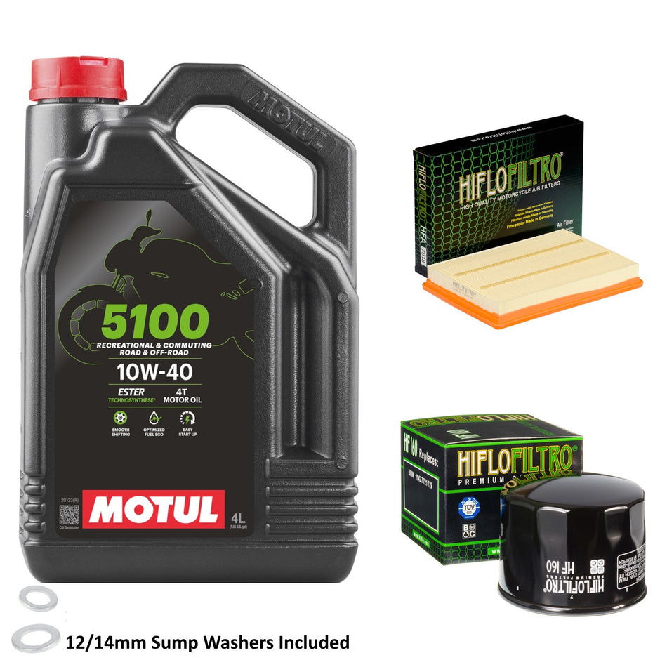 Motul 5100 10w40 4L Oil & HF160 & HFA7918 Oil Filter Kit