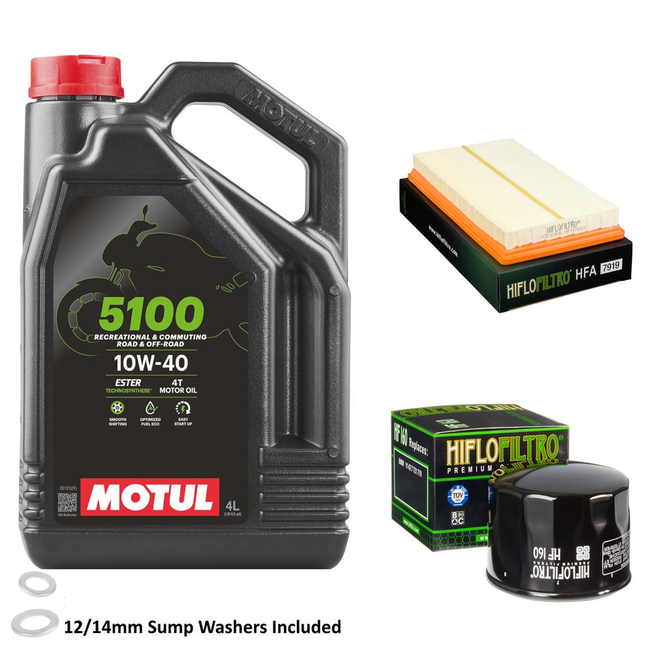 Motul 5100 10w40 4L Oil & HF160 & HFA7919 Oil Filter Kit