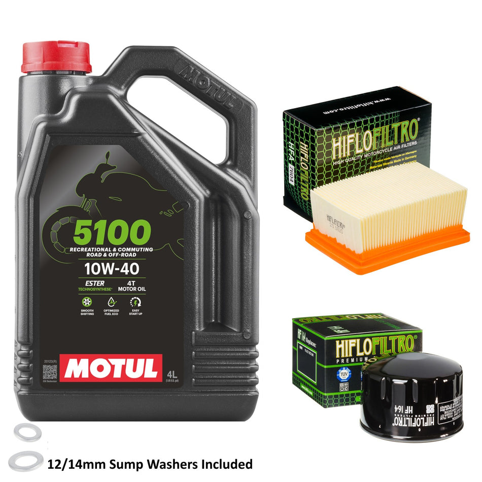 Motul 5100 10w40 4L Oil & HF164 & HFA7604 Oil Filter Kit