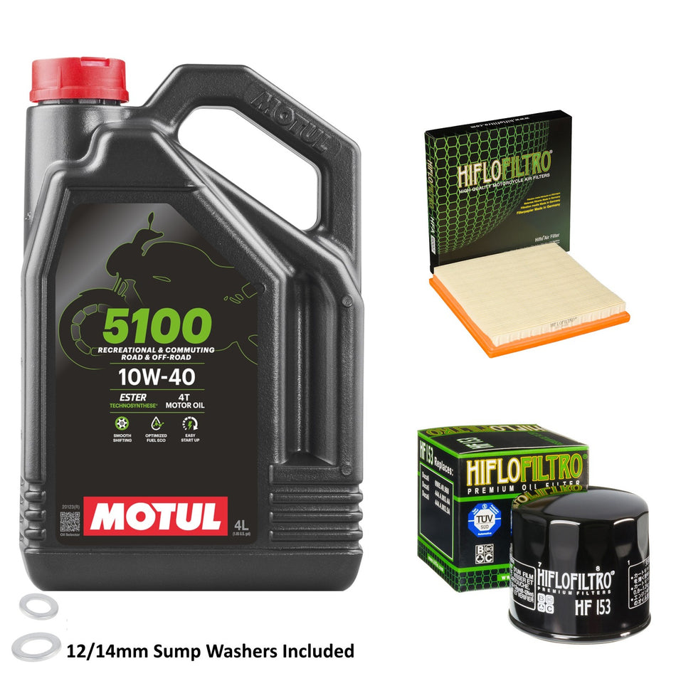 Motul 5100 10w40 4L Oil & HF153 & HFA6002 Oil Filter Kit