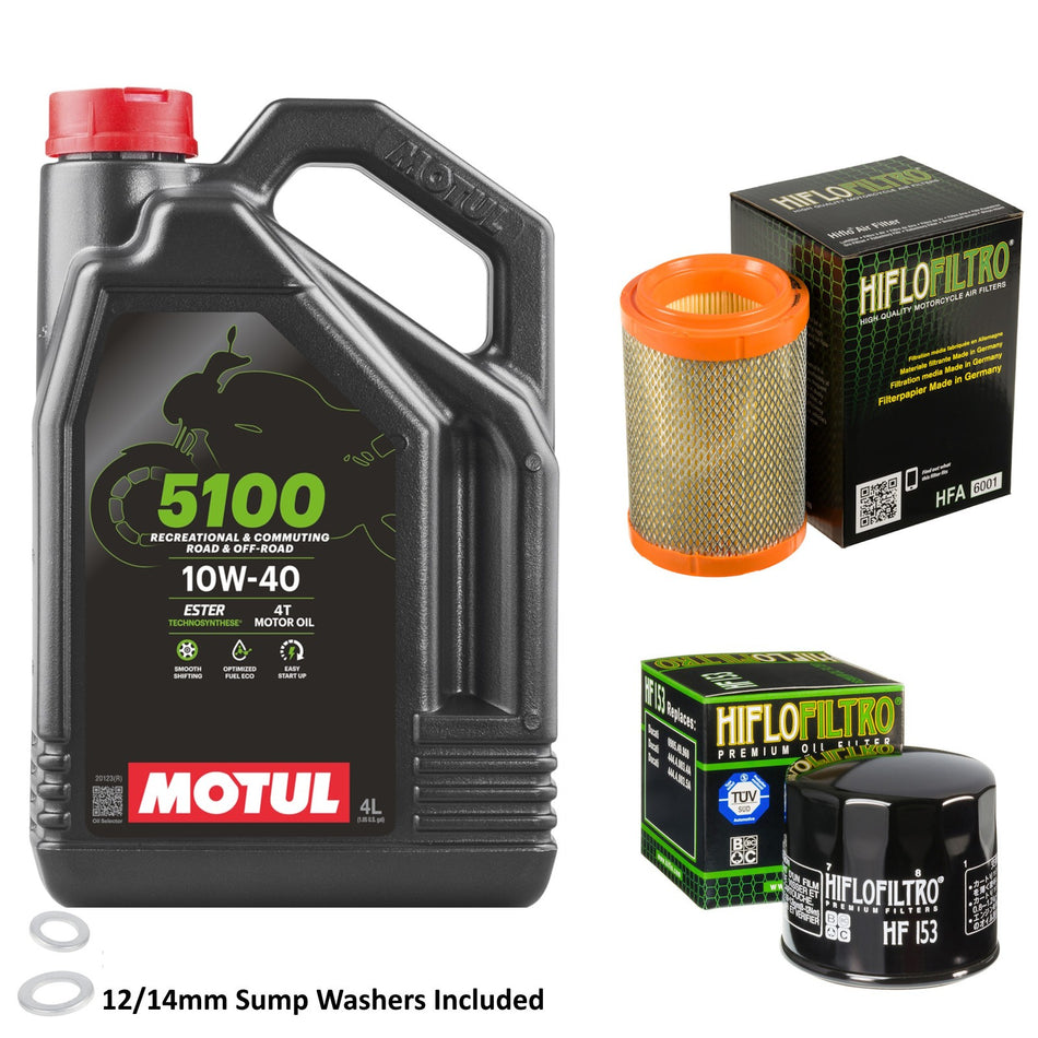 Motul 5100 10w40 4L Oil & HF153 & HFA6001 Oil Filter Kit