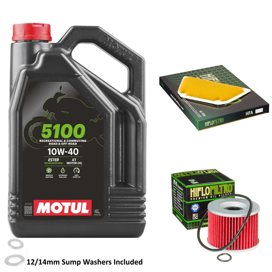 Motul 5100 10w40 4L Oil & HF401 & HFA2913 Oil Filter Kit