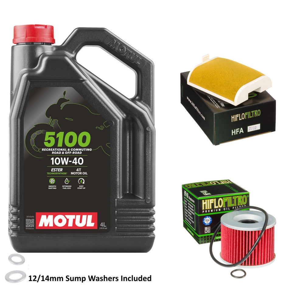 Motul 5100 10w40 4L Oil & HF401 & HFA2702 Oil Filter Kit