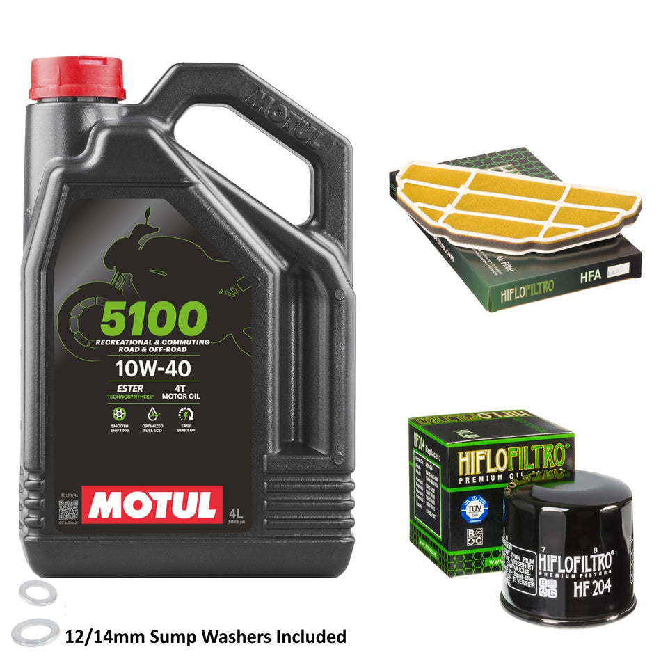 Motul 5100 10w40 4L Oil & HF204 & HFA2602 Oil Filter Kit