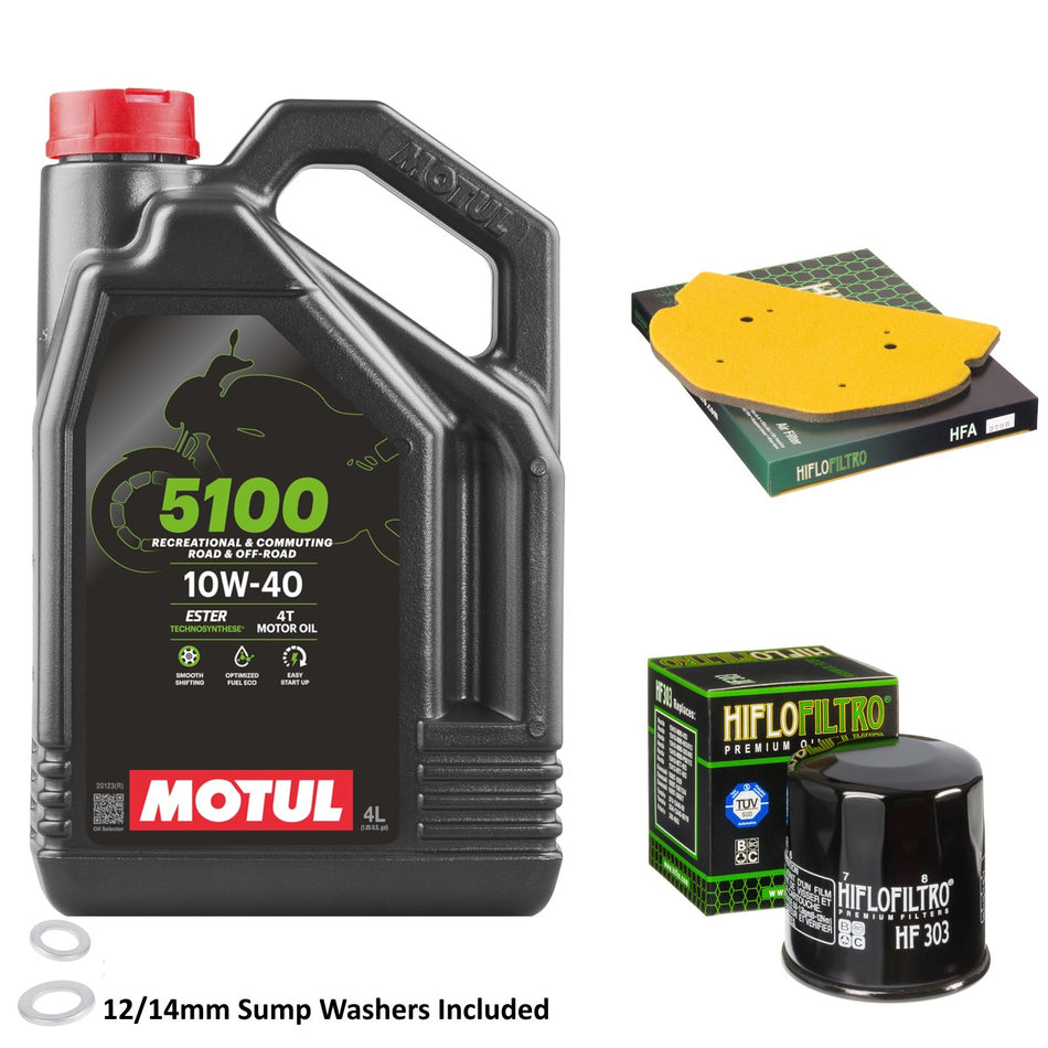 Motul 5100 10w40 4L Oil & HF303 & HFA2706 Oil Filter Kit