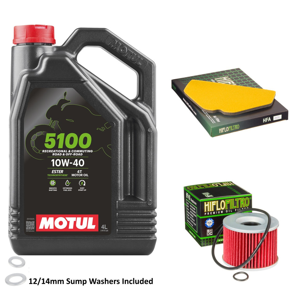 Motul 5100 10w40 4L Oil & HF401 & HFA2909 Oil Filter Kit