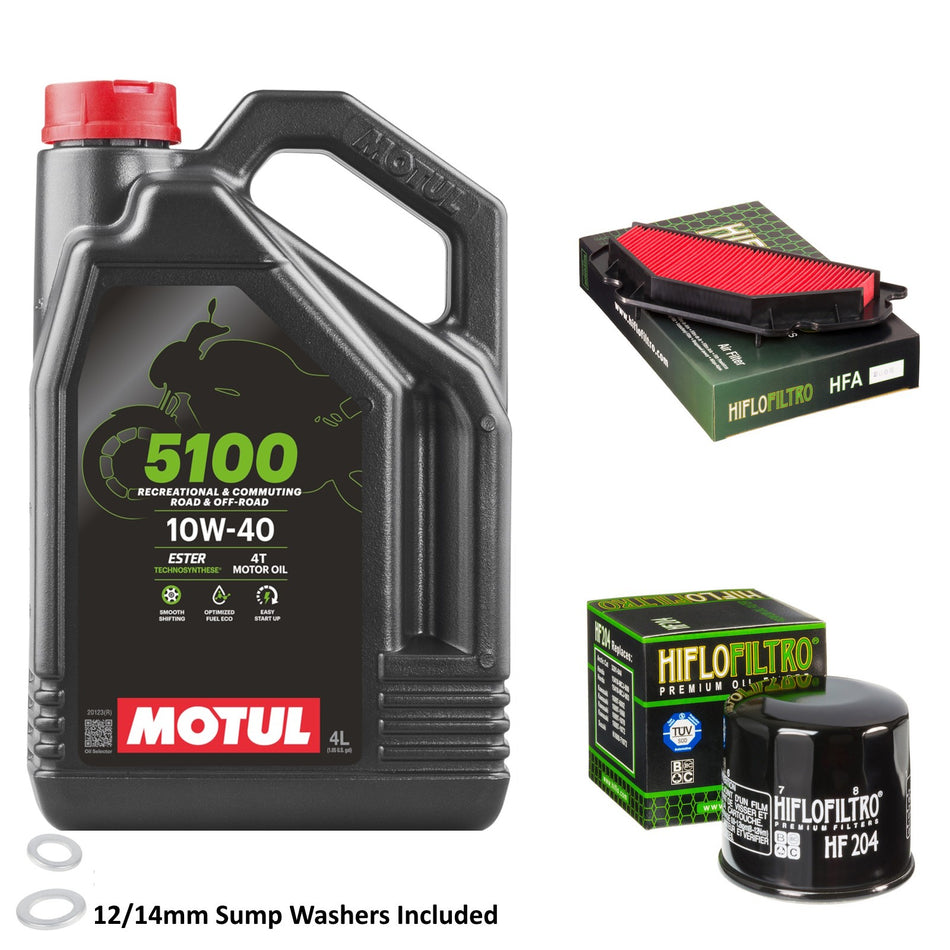 Motul 5100 10w40 4L Oil & HF204 & HFA2605 Oil Filter Kit