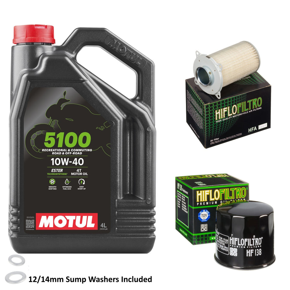 Motul 5100 10w40 4L Oil & HF138 & HFA3909 Oil Filter Kit