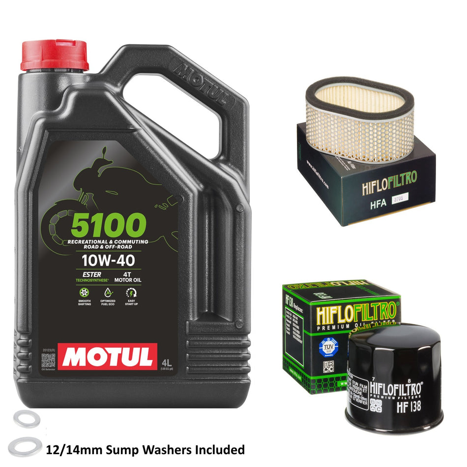 Motul 5100 10w40 4L Oil & HF138 & HFA3705 Oil Filter Kit