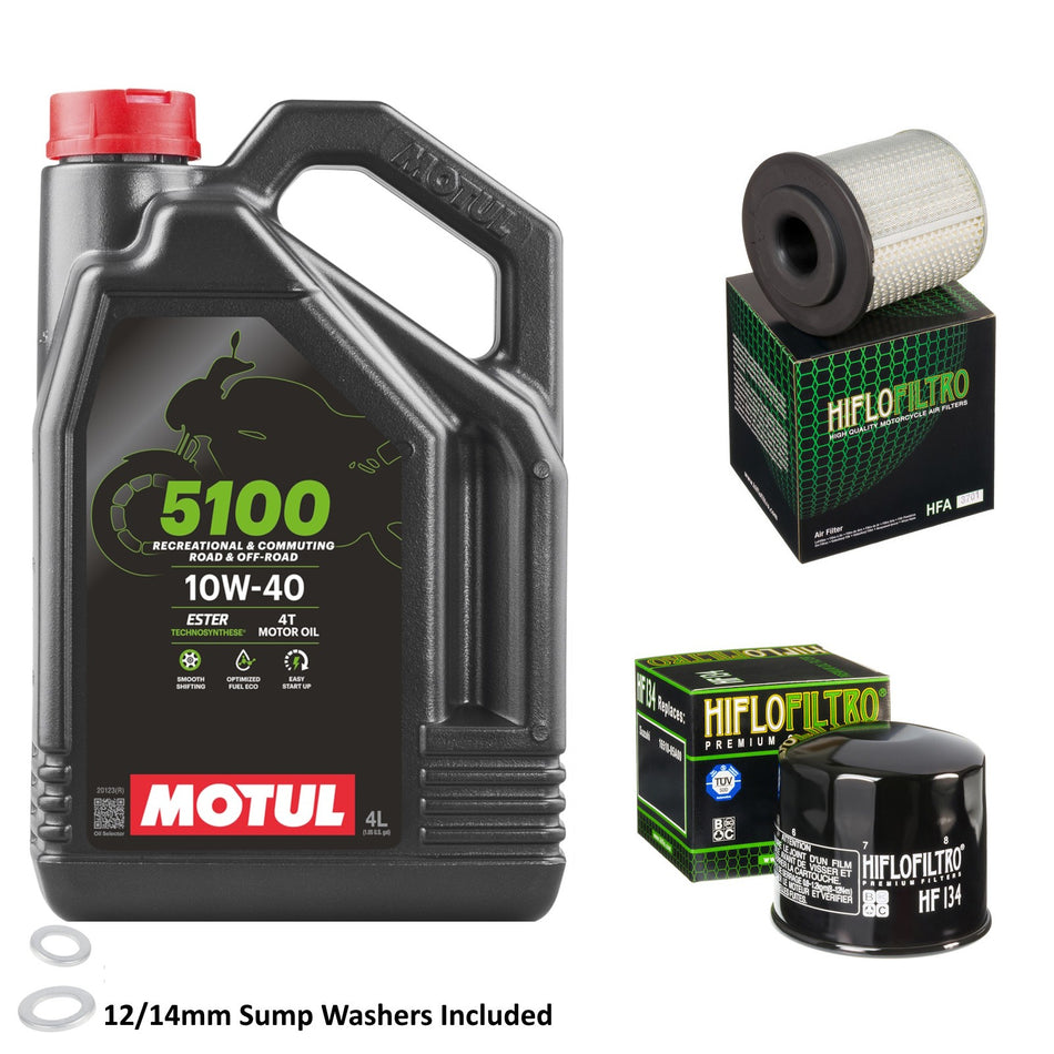 Motul 5100 10w40 4L Oil & HF134 & HFA3701 Oil Filter Kit