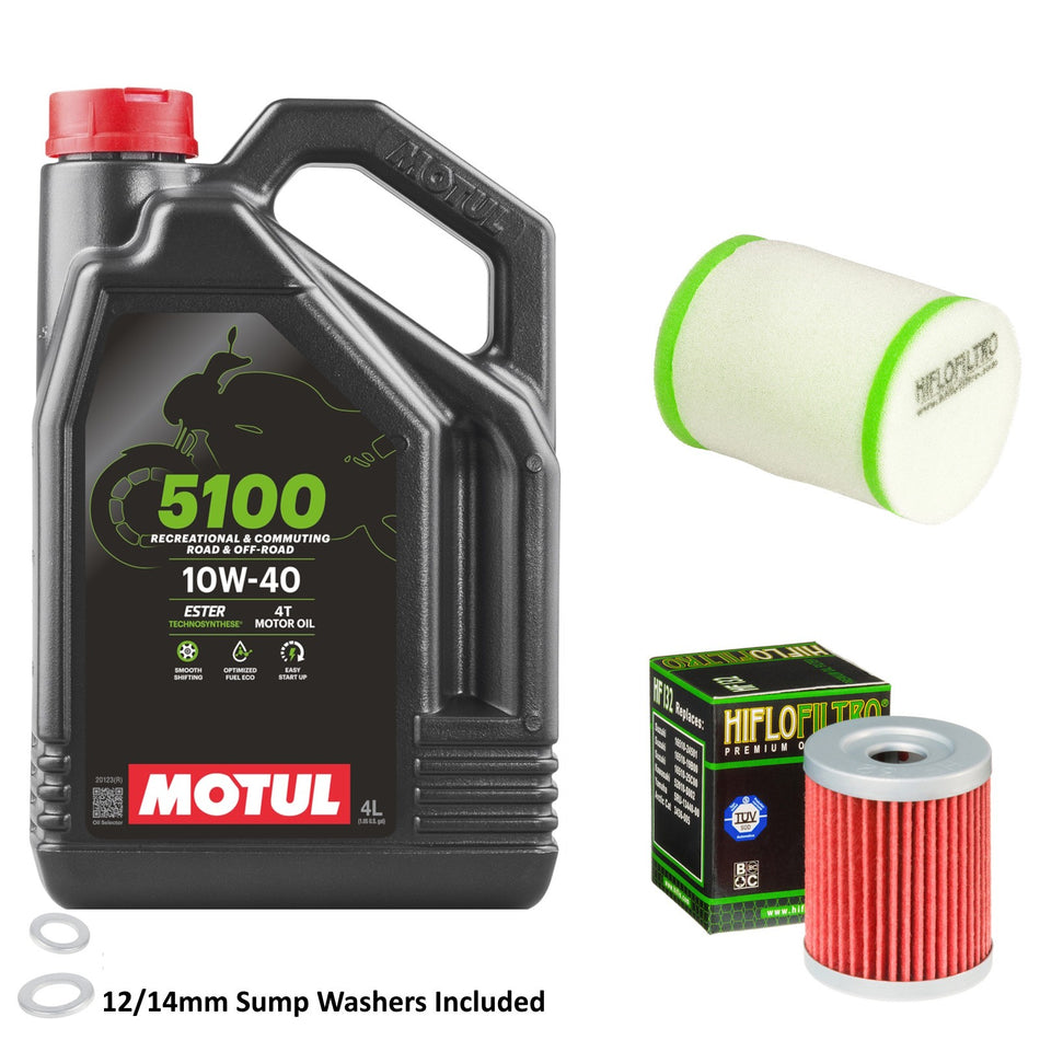 Motul 5100 10w40 4L Oil & HF132 & HFF3024 Oil Filter Kit