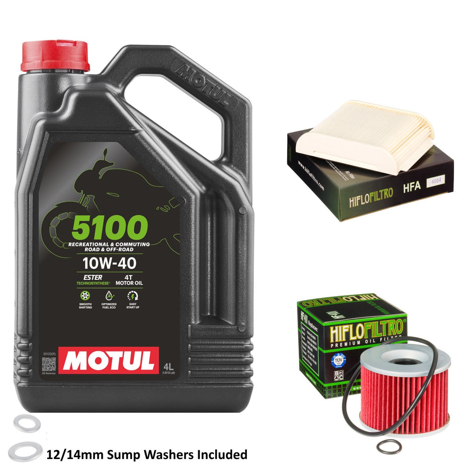 Motul 5100 10w40 4L Oil & HF401 & HFA4904 Oil Filter Kit