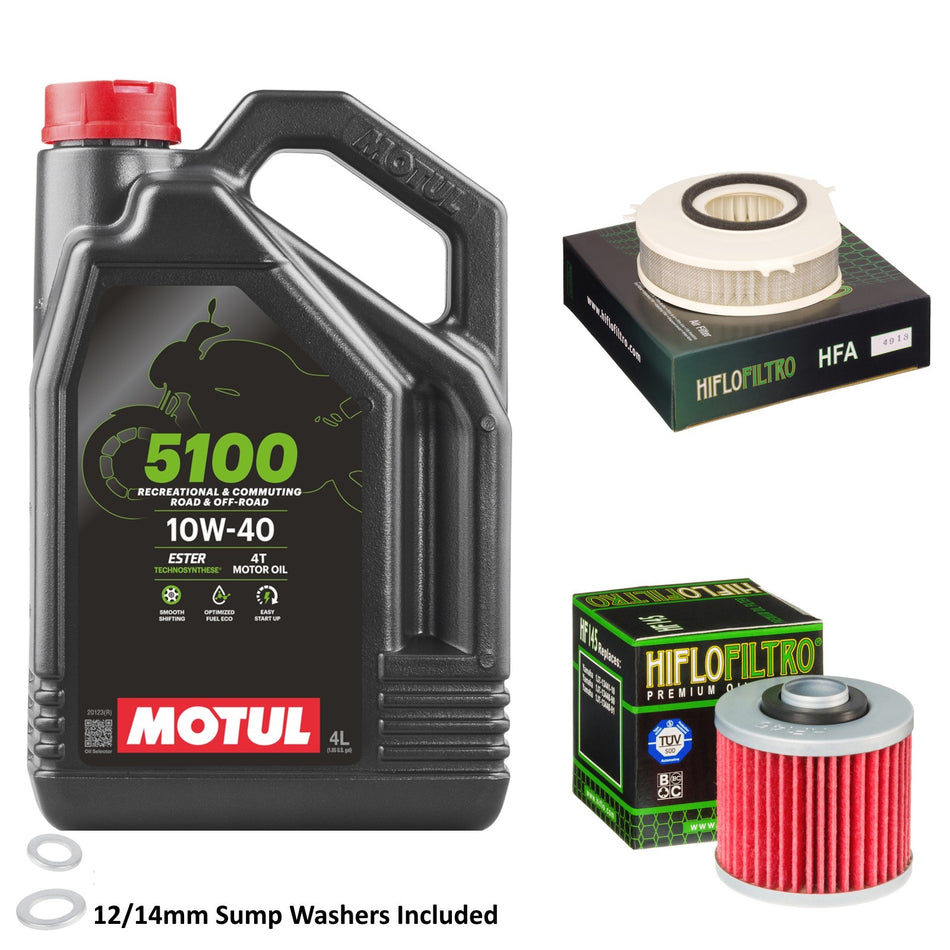 Motul 5100 10w40 4L Oil & HF145 & HFA4913 Oil Filter Kit