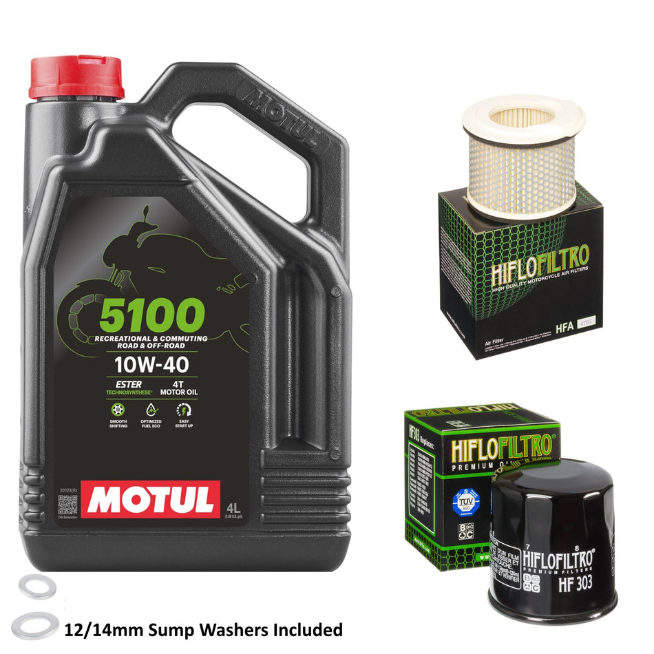 Motul 5100 10w40 4L Oil & HF303 & HFA4705 Oil Filter Kit