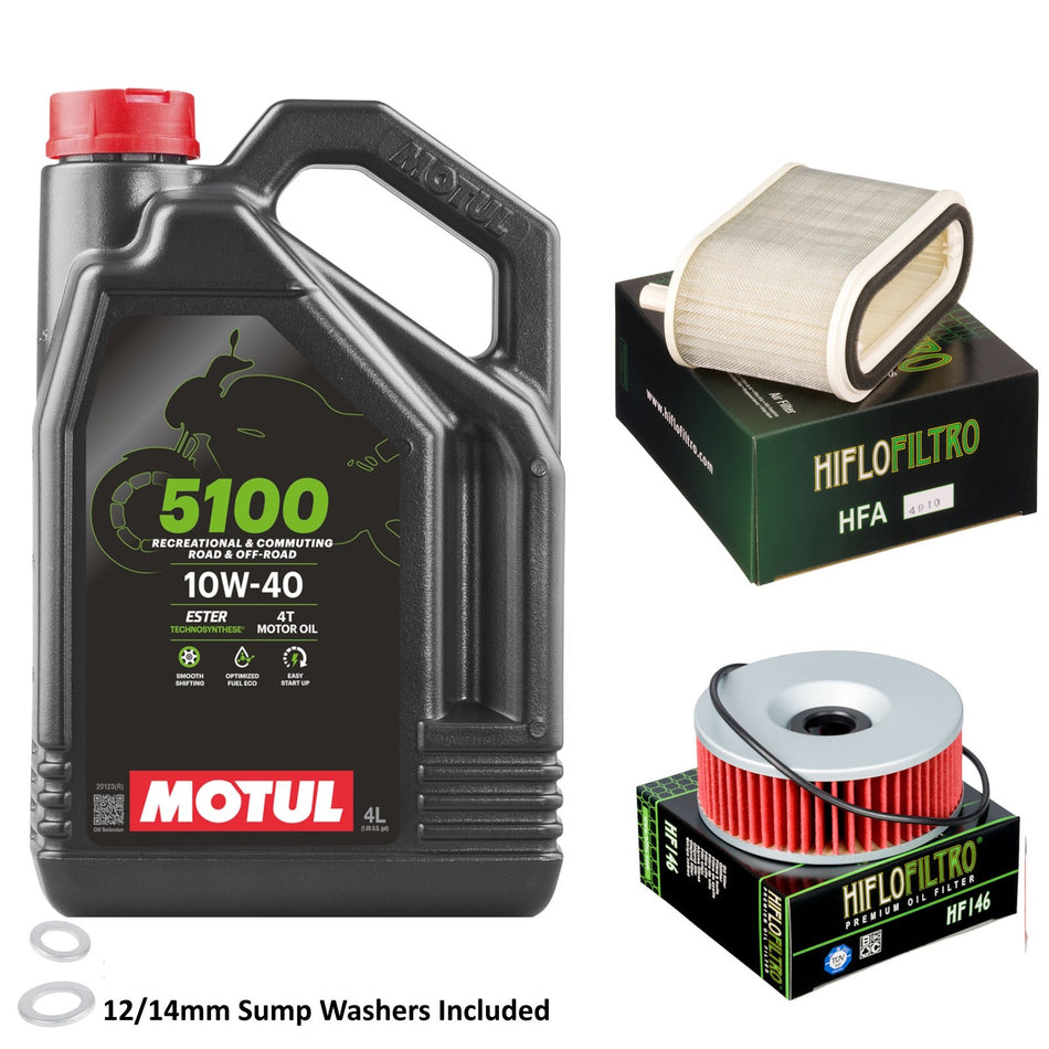 Motul 5100 10w40 4L Oil & HF146 & HFA4910 Oil Filter Kit
