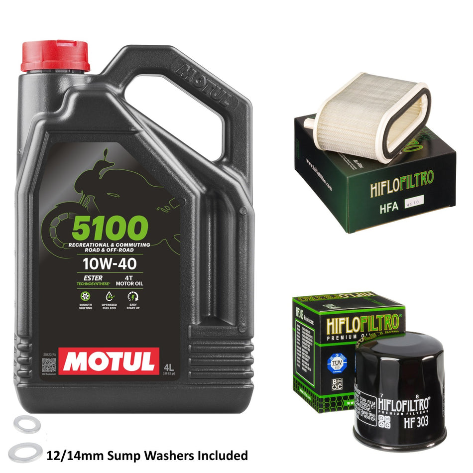 Motul 5100 10w40 4L Oil & HF303 & HFA4910 Oil Filter Kit