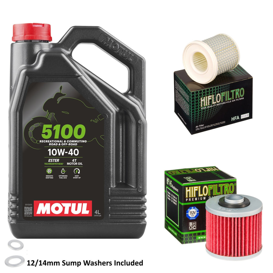 Motul 5100 10w40 4L Oil & HF145 & HFA4502 Oil Filter Kit