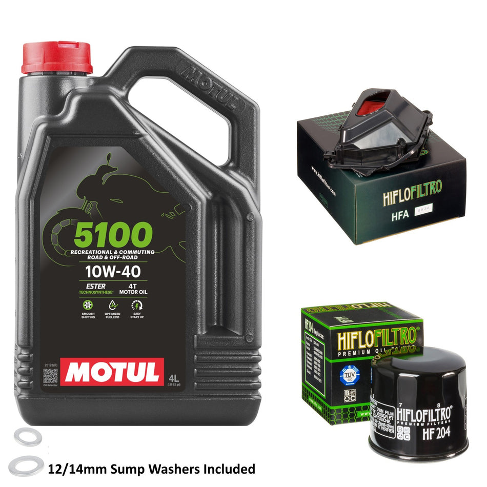 Motul 5100 10w40 4L Oil & HF204 & HFA4614 Oil Filter Kit