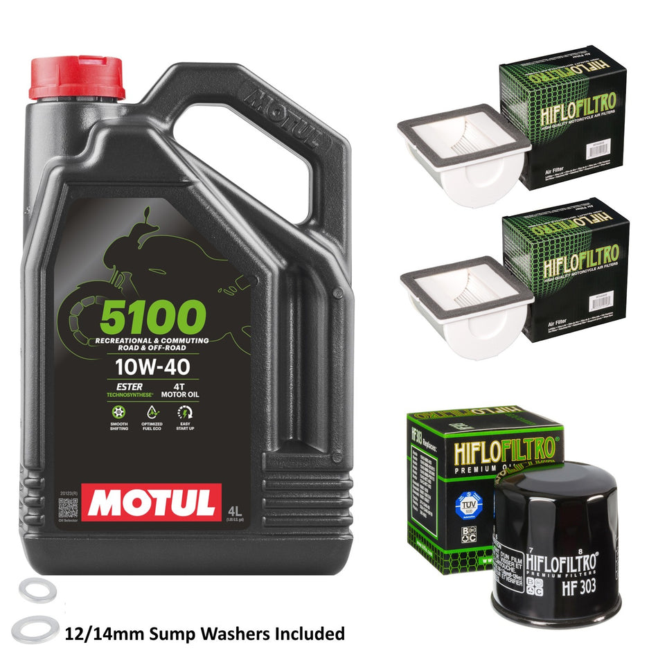 Motul 5100 10w40 4L Oil & HF303 & HFA4909 & HFA4909 Oil Filter Kit