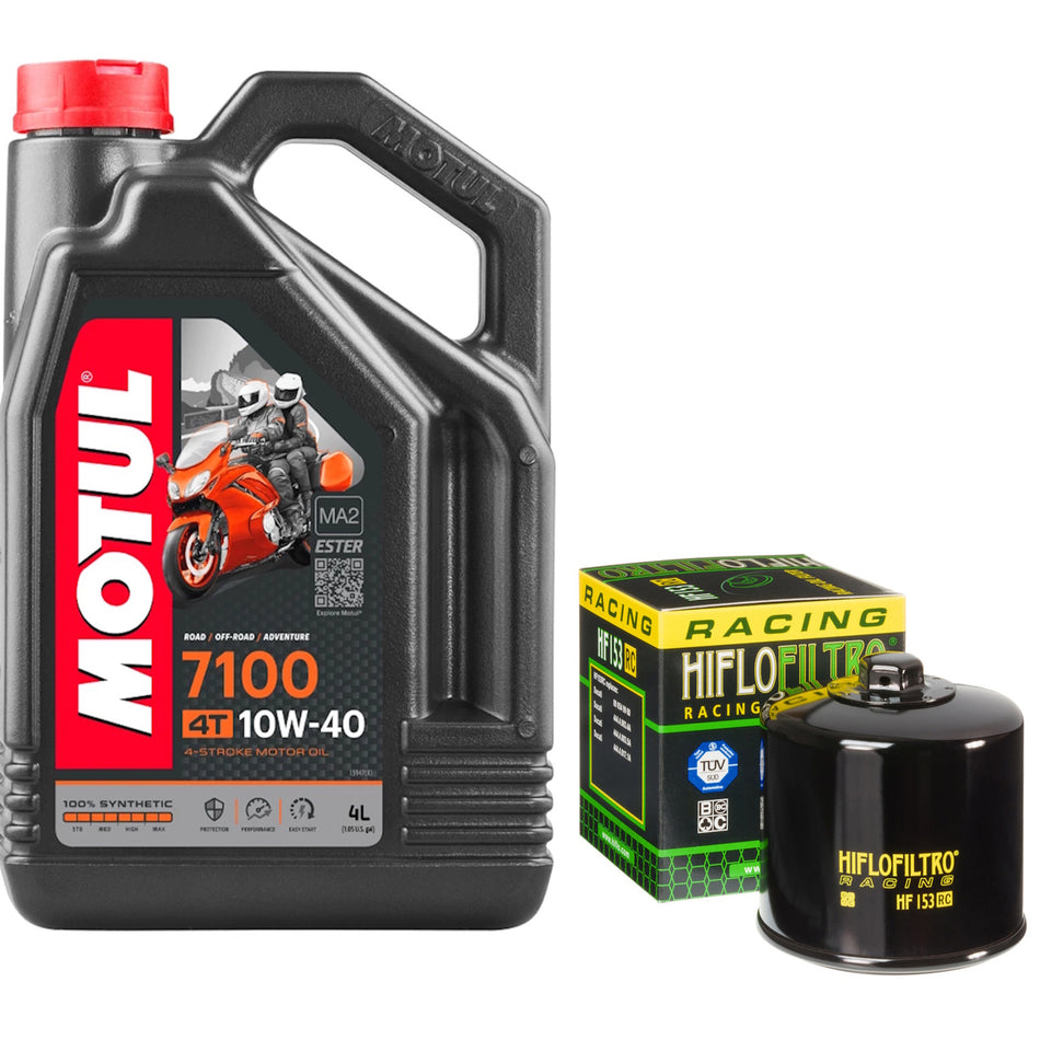 Motul 7100 10w40 4L Oil & HF153RC Oil Filter Kit
