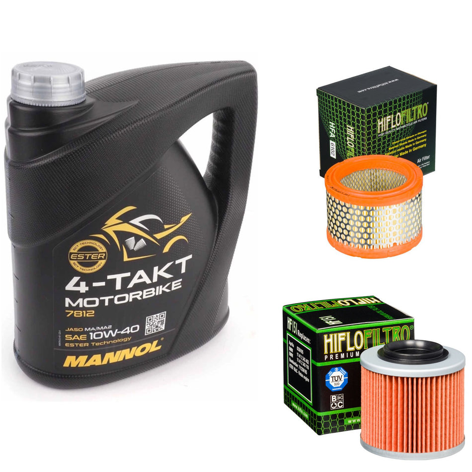 Mannol Semi Synthetic 10w40 4L Oil & HF151 & HFA6102 Oil Filter Kit