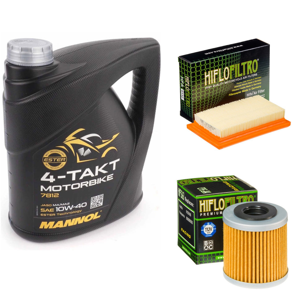 Mannol Semi Synthetic 10w40 4L Oil & HF563 & HFA6112 Oil Filter Kit